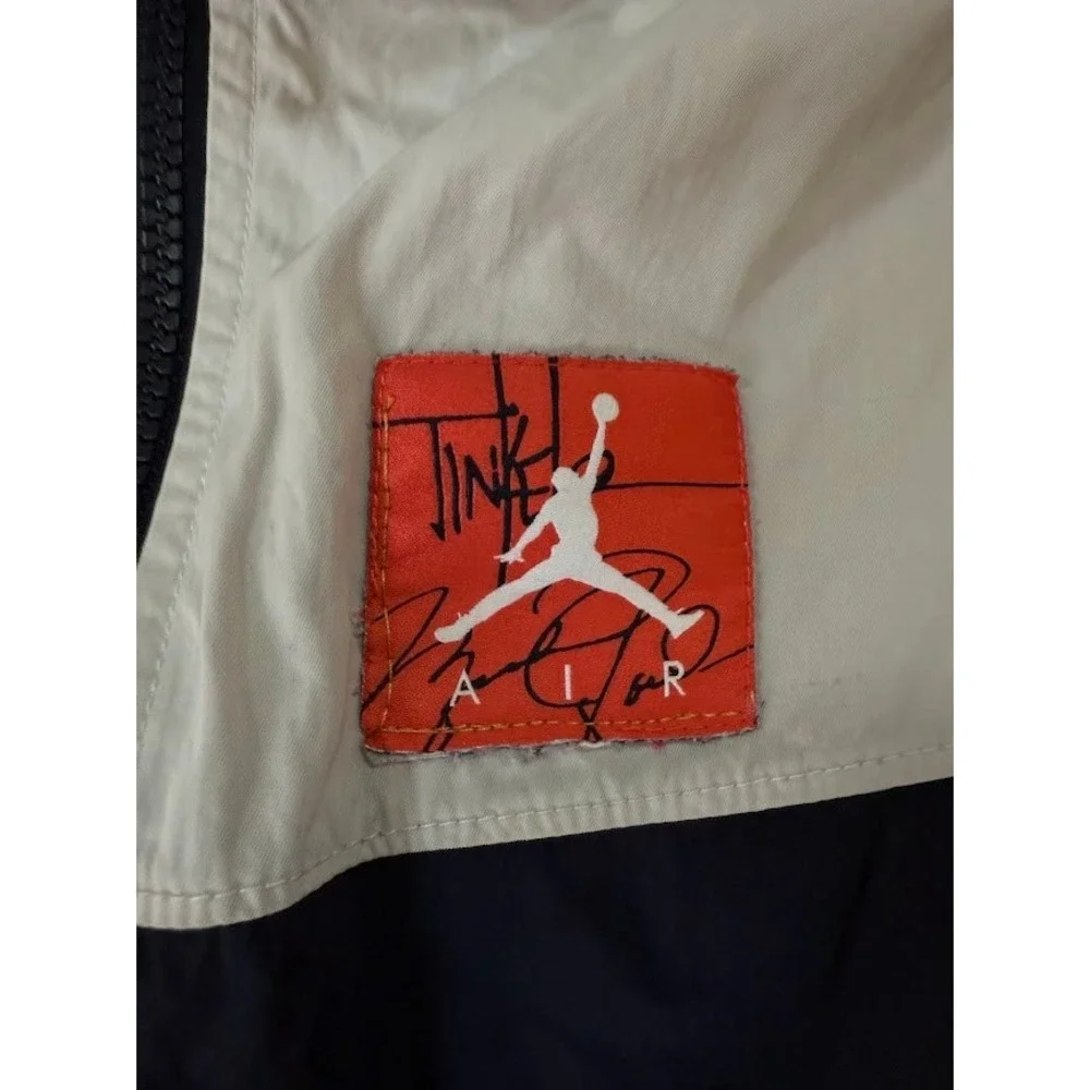 Jordan Air Tinker Hatfield Flight Track Jacket Mens‎ Medium Navy White Zip